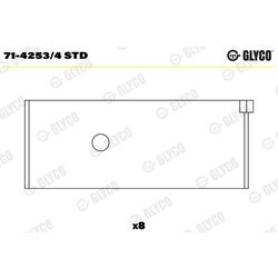 Ojničné ložisko GLYCO 71-4253/4 STD