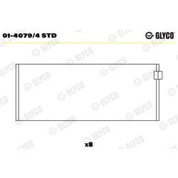 Ojničné ložisko GLYCO 01-4079/4 STD