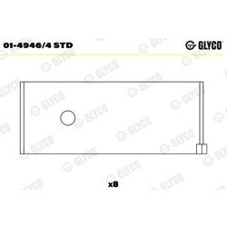 Ojničné ložisko GLYCO 01-4946/4 STD