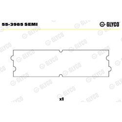 Ložiskové puzdro ojnice GLYCO 55-3985 SEMI