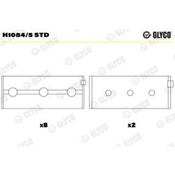 Ložisko kľukového hriadeľa GLYCO H1084/5 STD