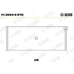 Ojničné ložisko GLYCO 71-3694/5 STD