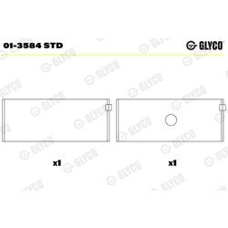 Ojničné ložisko GLYCO 01-3584 STD