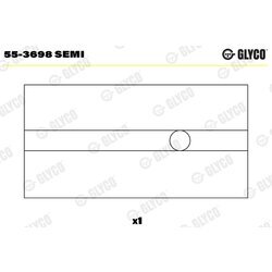 Ložiskové puzdro ojnice GLYCO 55-3698 SEMI