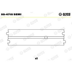 Ložiskové puzdro ojnice GLYCO 55-4715 SEMI