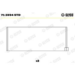 Ojničné ložisko GLYCO 71-3994 STD