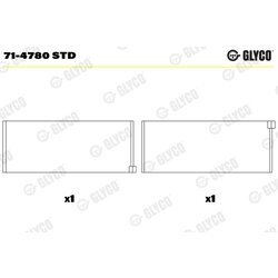 Ojničné ložisko GLYCO 71-4780 STD