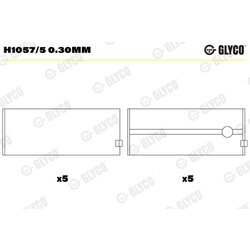 Ložisko kľukového hriadeľa GLYCO H1057/5 0.30mm