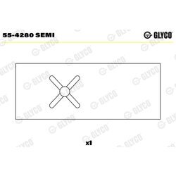 Ložiskové puzdro ojnice GLYCO 55-4280 SEMI