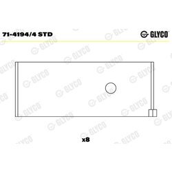 Ojničné ložisko GLYCO 71-4194/4 STD