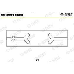 Ložiskové puzdro ojnice GLYCO 55-3984 SEMI