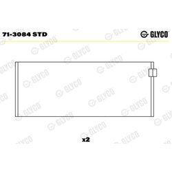Ojničné ložisko GLYCO 71-3084 STD