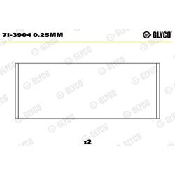 Ojničné ložisko GLYCO 71-3904 0.25mm