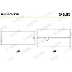 Ložisko kľukového hriadeľa GLYCO H1013/5 STD