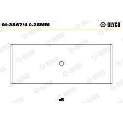 Ojničné ložisko GLYCO 01-3867/4 0.25mm