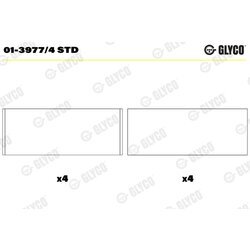 Ojničné ložisko GLYCO 01-3977/4 STD