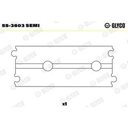 Ložiskové puzdro ojnice GLYCO 55-3603 SEMI