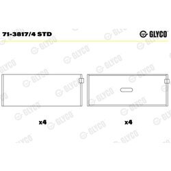Ojničné ložisko GLYCO 71-3817/4 STD