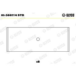 Ojničné ložisko GLYCO 01-3867/4 STD