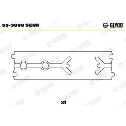 Ložiskové puzdro ojnice GLYCO 55-3898 SEMI