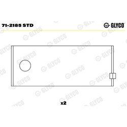 Ojničné ložisko GLYCO 71-2185 STD