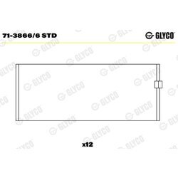 Ojničné ložisko GLYCO 71-3866/6 STD