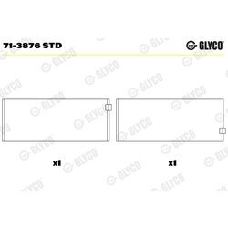 Ojničné ložisko GLYCO 71-3876 STD