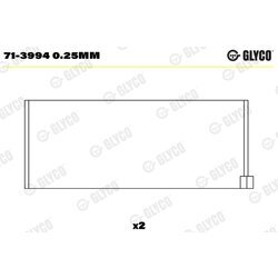 Ojničné ložisko GLYCO 71-3994 0.25mm
