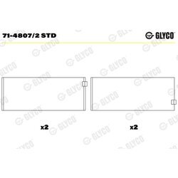 Ojničné ložisko GLYCO 71-4807/2 STD