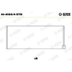 Ojničné ložisko GLYCO 01-4180/4 STD