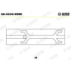 Ložiskové puzdro ojnice GLYCO 55-4240 SEMI