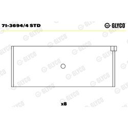 Ojničné ložisko GLYCO 71-3694/4 STD