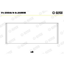Ojničné ložisko GLYCO 71-3988/4 0.25mm