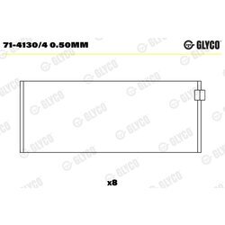 Ojničné ložisko GLYCO 71-4130/4 0.50mm