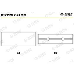 Ložisko kľukového hriadeľa GLYCO H1014/5 0.25mm