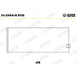 Ojničné ložisko GLYCO 71-3704/6 STD