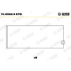 Ojničné ložisko GLYCO 71-4168/4 STD