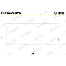 Ojničné ložisko GLYCO 71-3704/4 STD