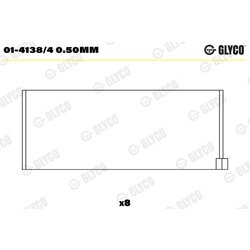 Ojničné ložisko GLYCO 01-4138/4 0.50mm