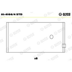 Ojničné ložisko GLYCO 01-4166/4 STD