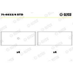 Ojničné ložisko GLYCO 71-4033/4 STD