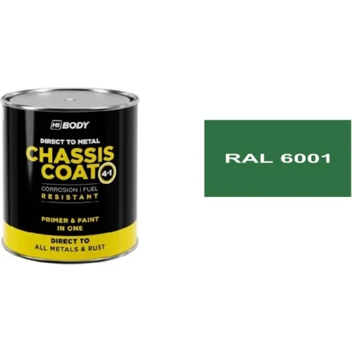 Alkydová farba na kov HB BODY 410 chassis coat, polomat - farba na kov a strechy 4 v 1 RAL 6001 2,5L