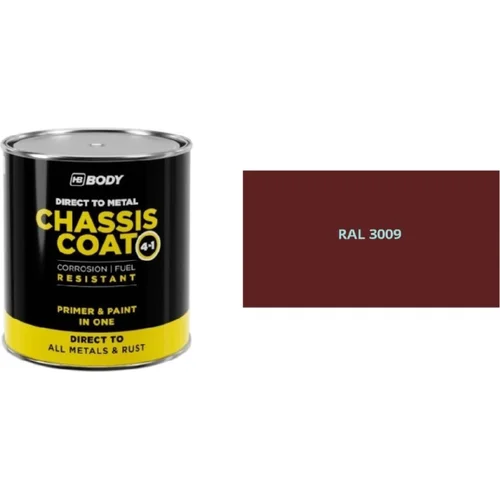 Farba na kov HB BODY 410 chassis coat, polomat - farba na kov a strechy 4 v 1 RAL 3009 2,5L