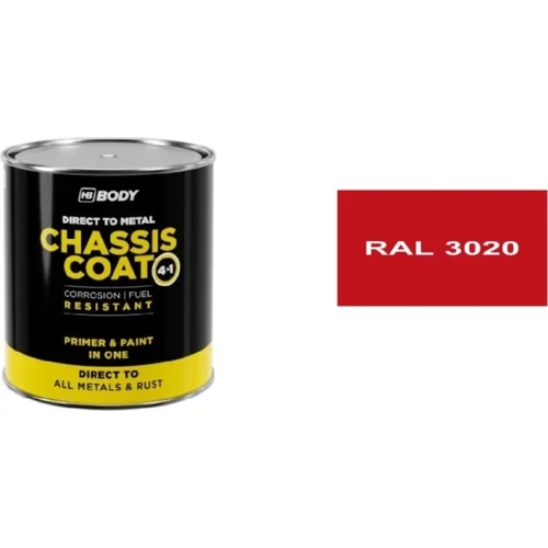 Alkydová farba na kov HB BODY 410 chassis coat, polomat - farba na kov a strechy 4 v 1 RAL 3020 2,5L