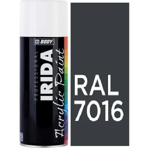 Farebný sprej HB BODY IRIDA RAL 7016 Antracitová šedá FARBA V SPREJI 400ML