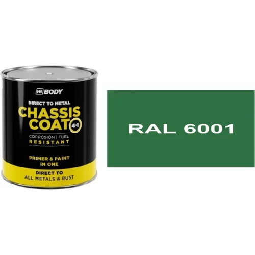 Farba na kov HB BODY 410 chassis coat, polomat - farba na kov a strechy 4 v 1 RAL 6001 750ml