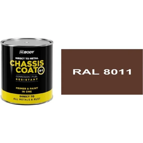 Farba na kov HB BODY 410 chassis coat, polomat - farba na kov a strechy 4 v 1 RAL 8011 750ml