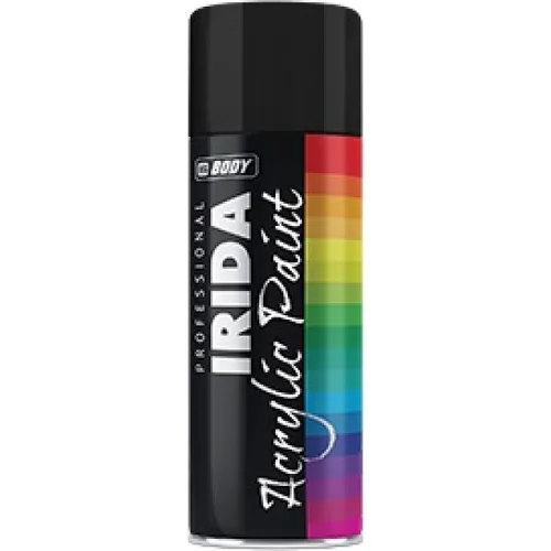 Farebný sprej HB BODY IRIDA TEXTURE - textúrovaná farba aj na plasty v spreji čierna 400ml