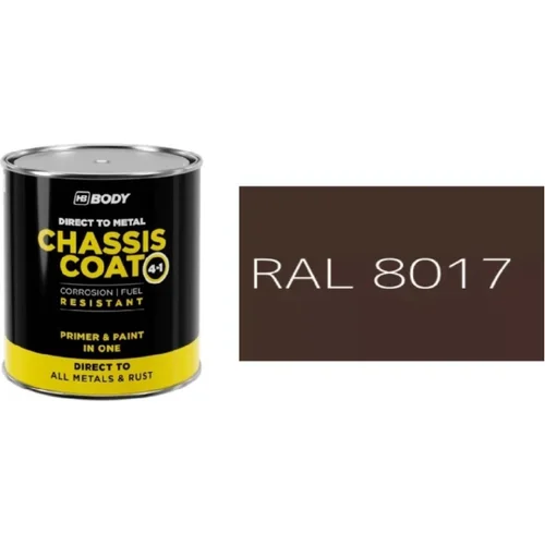 Farba na kov HB BODY 410 chassis coat, polomat - farba na kov a strechy 4 v 1 RAL 8017 2,5L