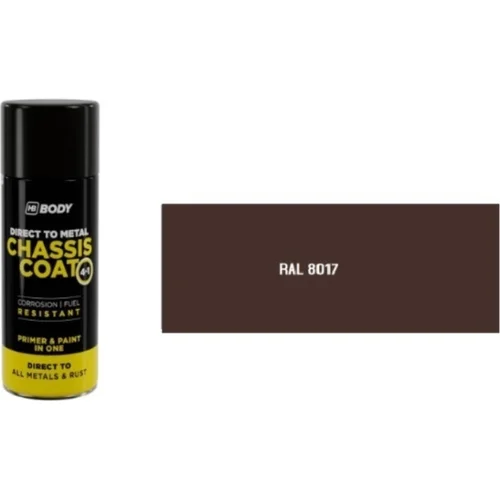 HB BODY 410 chassis coat, polomat - farba na kov a strechy 4 v 1 RAL 8017 sprej 400ml